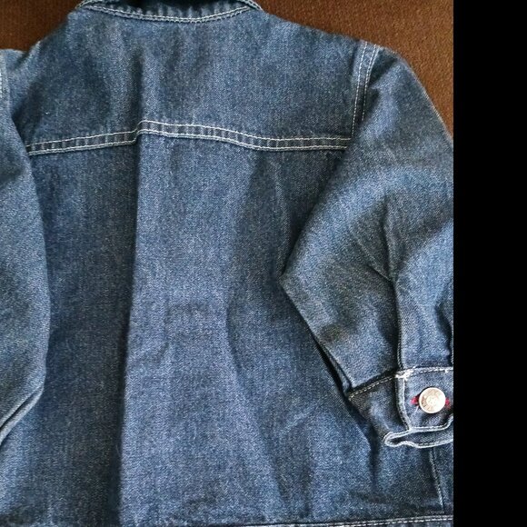 Denim Jacket With Fire Dept. Appliques, Size 24 Mo. - Picture 3 of 9
